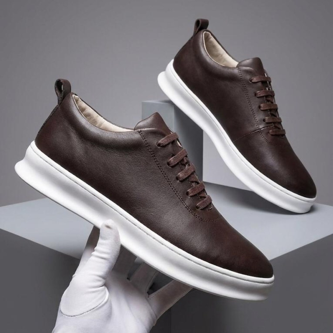 Chaussures Sport Class Marron en Cuir