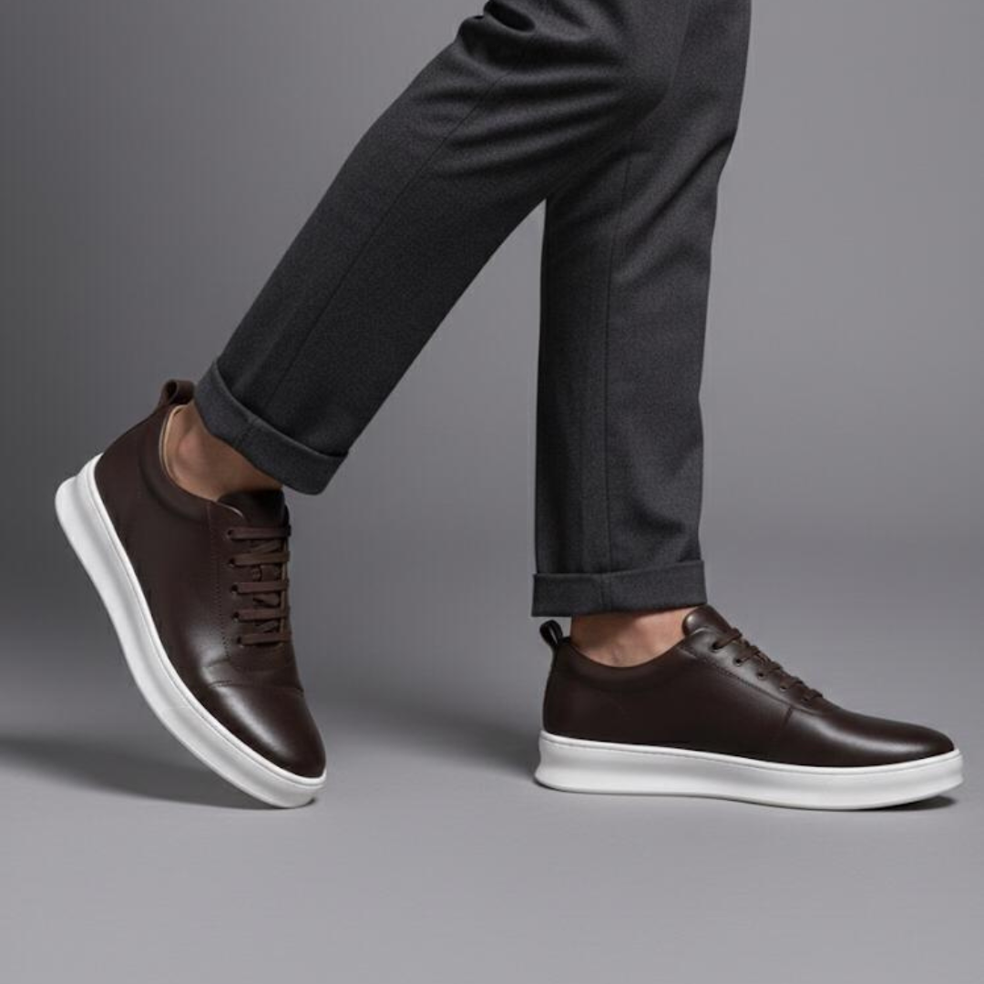 Chaussures Sport Class Marron en Cuir